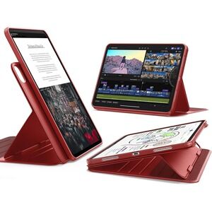 Rotating ESR Case for iPad Pro 11 M5 M4 2025 2024 Red Magnetic Stand